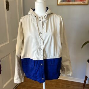 Two-Tone Hooded Jacket